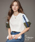 Blocking Puff Sleeve Top